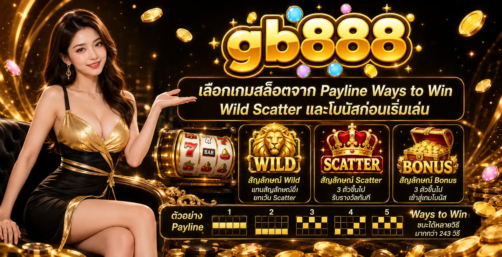 เลือกเกมสล็อตจาก Payline Ways to Win Wild Scatter และโบนัสก่อนเริ่มเล่น